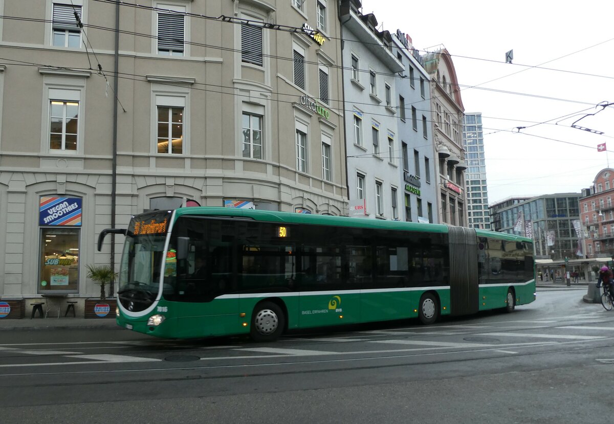 (232'911) - BVB Basel - Nr. 7016/BS 99'316 - Mercedes am 14. Februar 2022 beim Bahnhof Basel