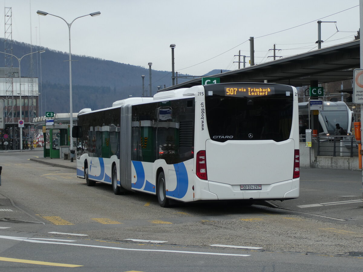 (232'936) - BOGG Wangen b.O. - Nr. 215/SO 104'297 - Mercedes am 14. Februar 2022 beim Bahnhof Olten