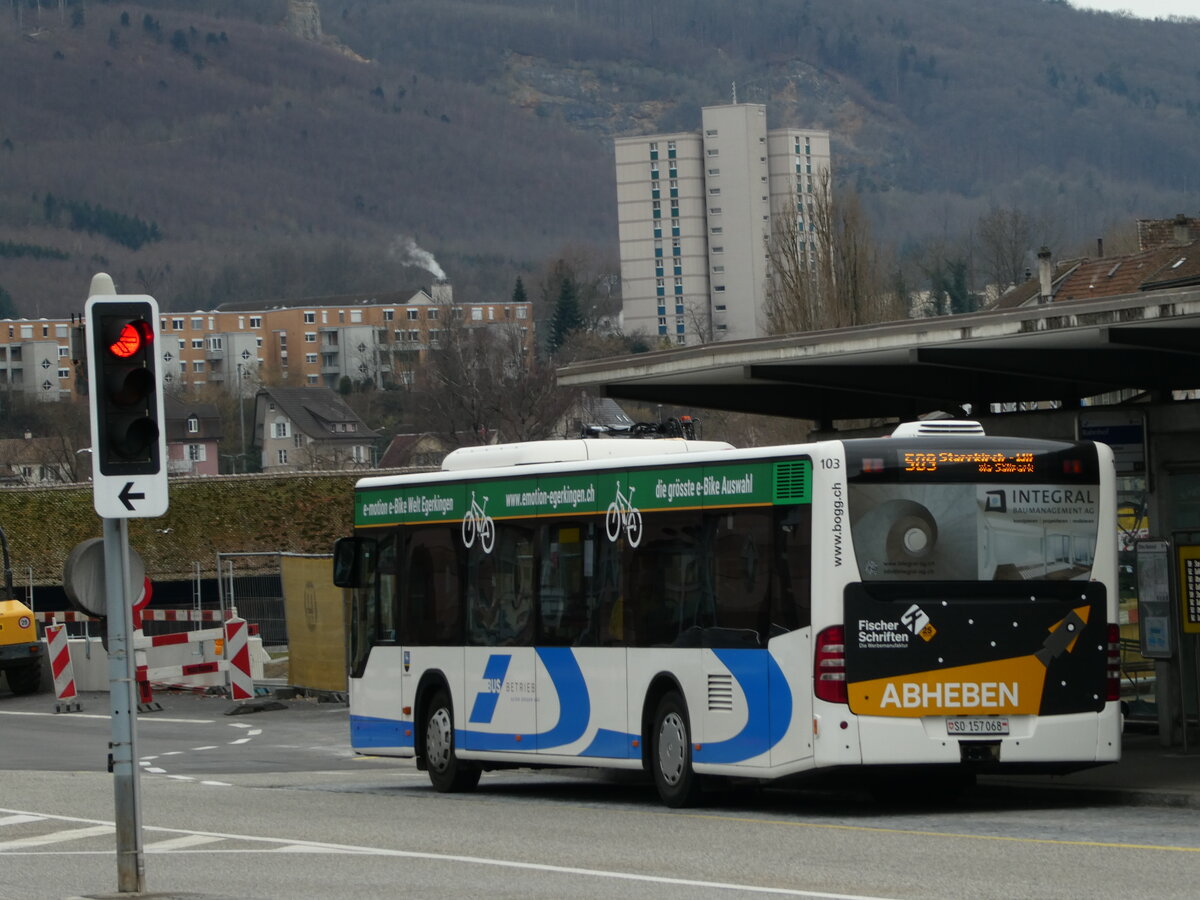 (232'937) - BOGG Wangen b.O. - Nr. 103/SO 157'068 - Mercedes am 14. Februar 2022 beim Bahnhof Olten