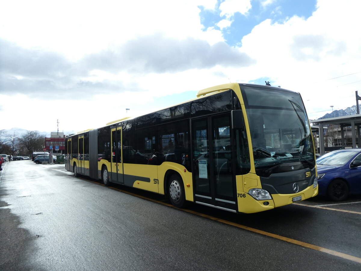 (233'079) - STI Thun - Nr. 706/BE 818'706 - Mercedes am 22. Februar 2022 in Thun, CarTerminal