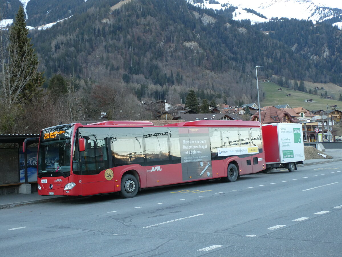 (233'112) - AFA Adelboden - Nr. 95/BE 26'774 - Mercedes am 23. Februar 2022 beim Bahnhof Frutigen