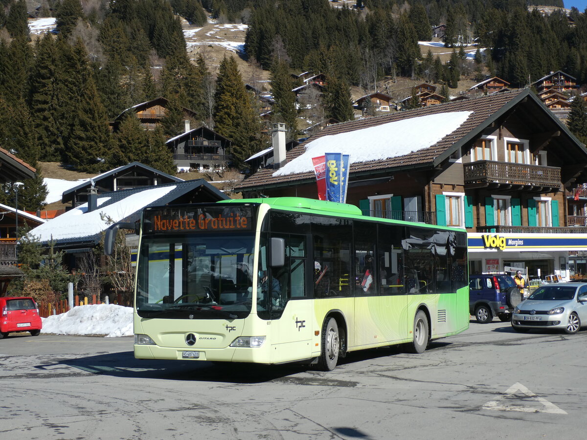 (233'179) - TPC Aigle - Nr. 651/VS 487'433 - Mercedes (ex KWG Bad Wildungen/D) am 26. Februar 2022 in Morgins, Poste