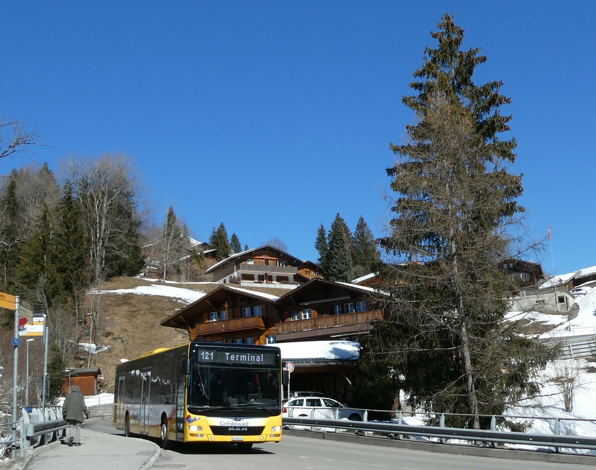 (233'266) - Grindelwaldbus, Grindelwald - Nr. 15/BE 525'871 - MAN am 27. Februar 2022 in Grindelwald, Klusi