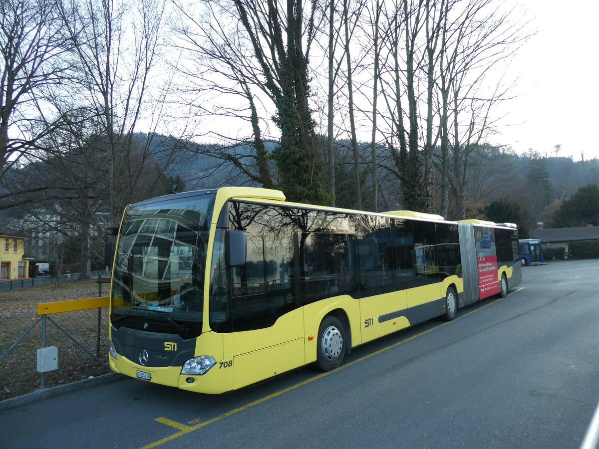 (233'360) - STI Thun - Nr. 708/BE 865'708 - Mercedes am 5. Mrz 2022 bei der Schifflndte Thun