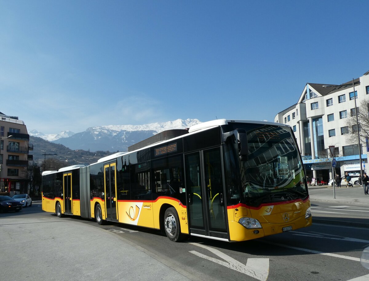 (233'467) - Buchard, Leytron - VS 141'737 - Mercedes am 7. Mrz 2022 beim Bahnhof Sion