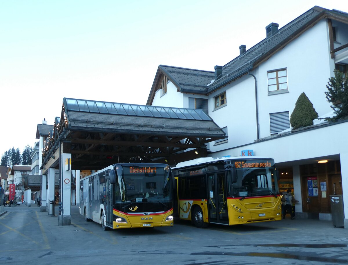 (233'632) - Bossi&Hemmi, Tiefencastel - GR 59'439 - MAN am 9. Mrz 2022 in Lenzerheide, Post