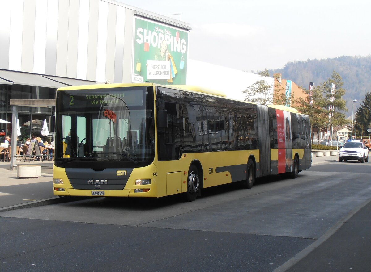 (233'826) - STI Thun - Nr. 801'140 - MAN am 12. Mrz 2022 in Thun, Zentrum Oberland