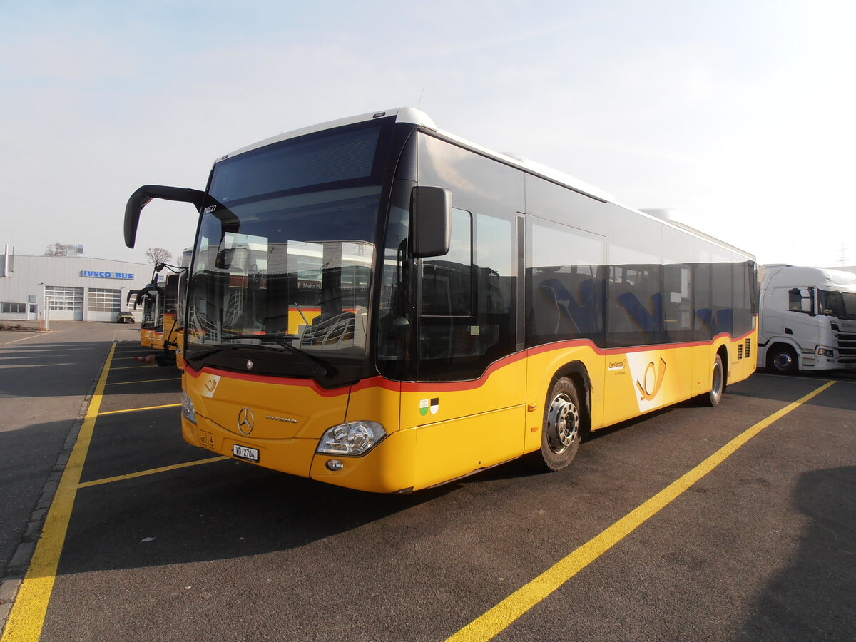 (233'857) - CarPostal Ouest - VD 2704 - Mercedes (ex TPB, Sdeilles) am 12. Mrz 2022 in Kerzers, Interbus