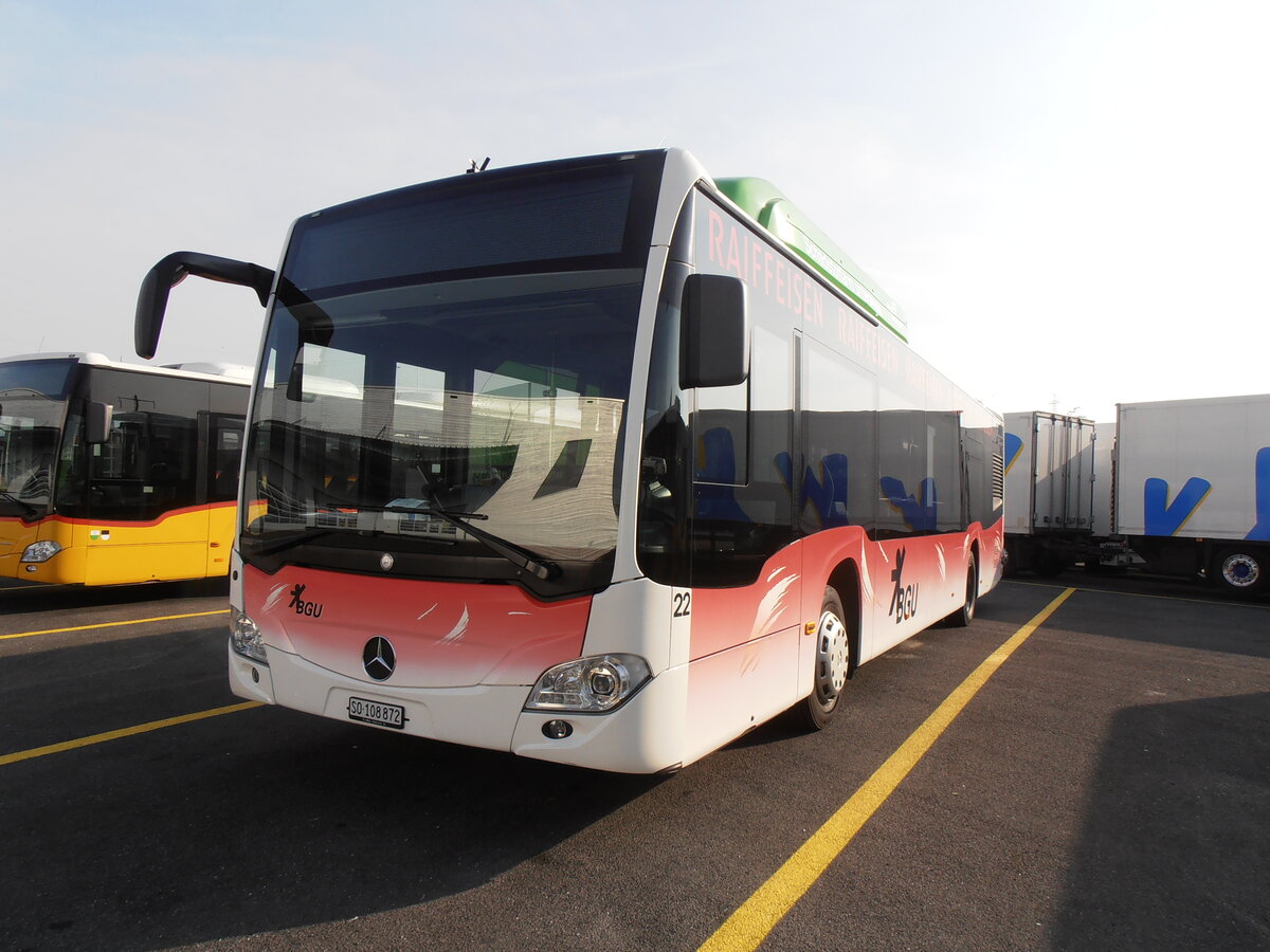 (233'858) - BGU Grenchen - Nr. 22/SO 108'872 - Mercedes am 12. Mrz 2022 in Kerzers, Interbus