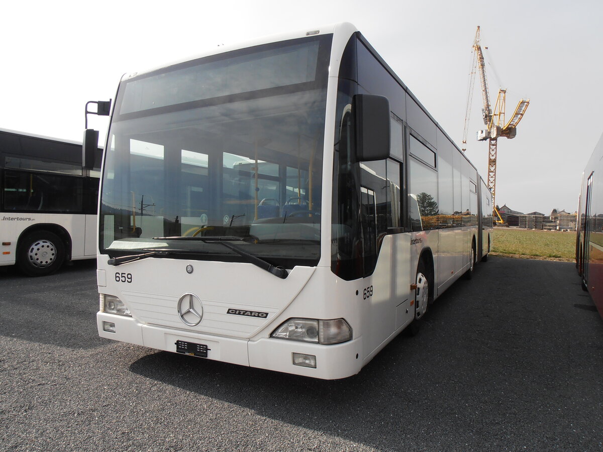 (233'884) - Intertours, Domdidier - Nr. 659 - Mercedes (ex Nr. 205; ex VZO Grningen Nr. 29) am 13. Mrz 2022 in Domdidier, Garage