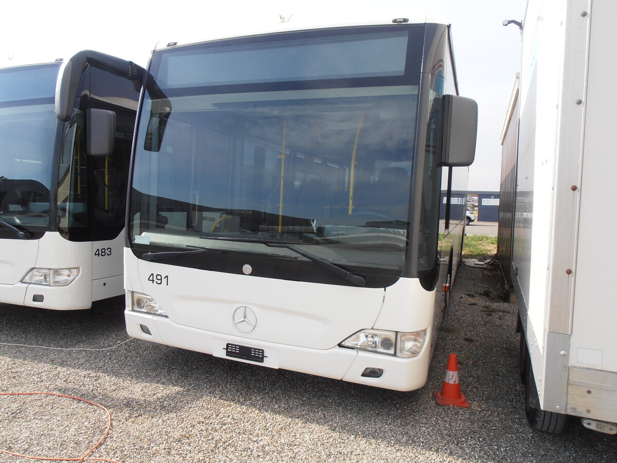 (233'893) - Intertours, Domdidier - Nr. 491 - Mercedes (ex Steiner, Ortschwaben Nr. 12) am 13. Mrz 2022 in Domdidier, Garage