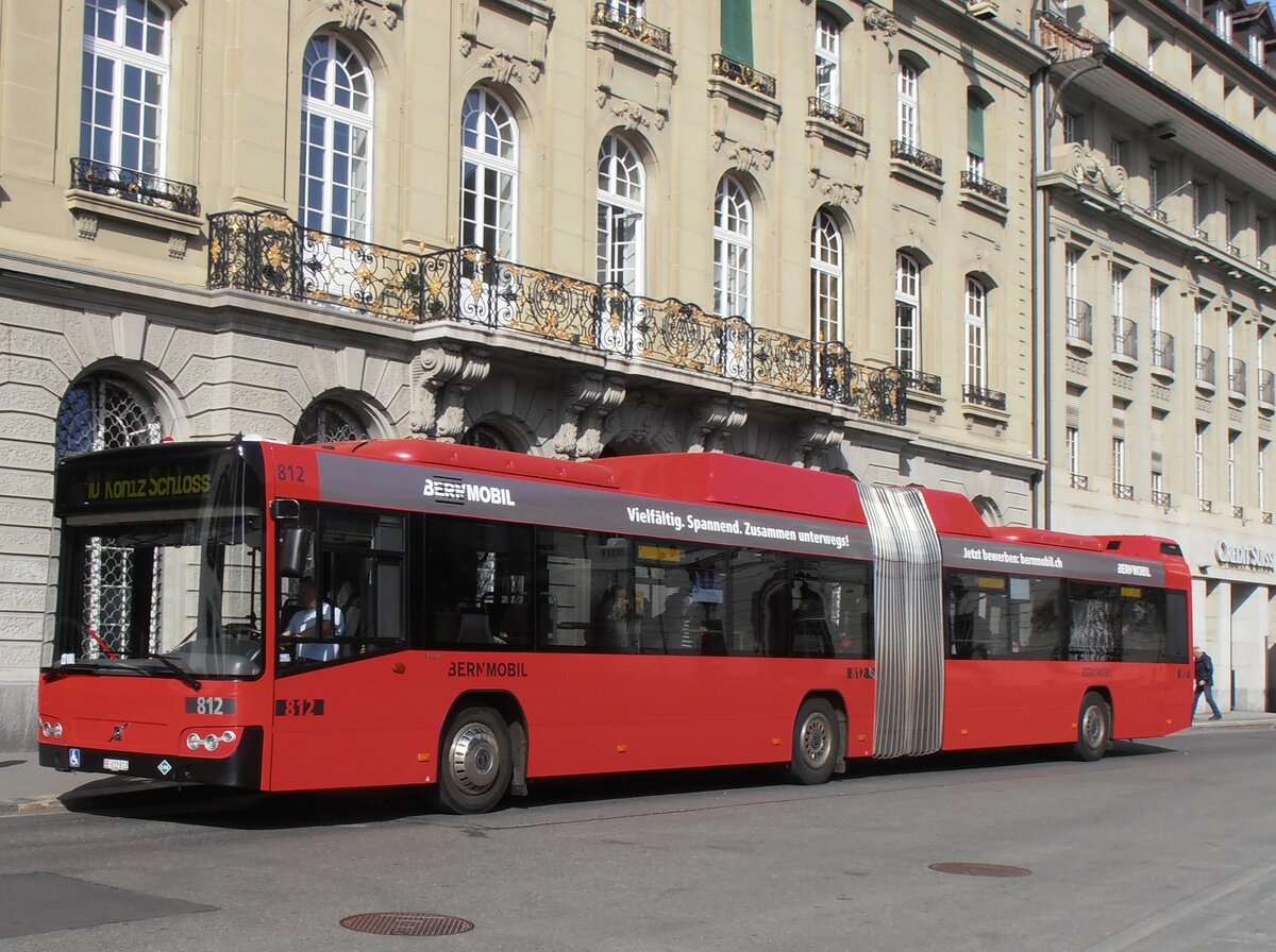 (234'132) - Bernmobil, Bern - Nr. 812/BE 612'812 - Volvo am 28. Mrz 2022 in Bern, Bundesplatz