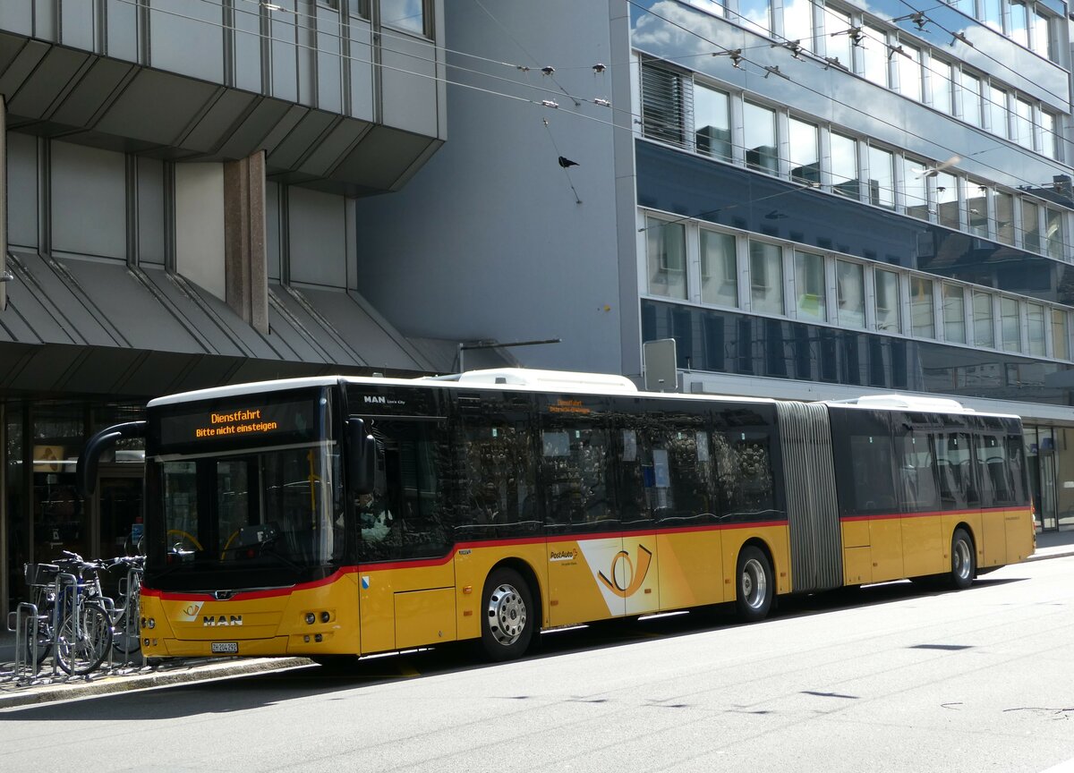 (234'332) - PostAuto Zrich - Nr. 387/ZH 204'292 - MAN am 10. April 2022 beim Hauptbahnhof Winterthur