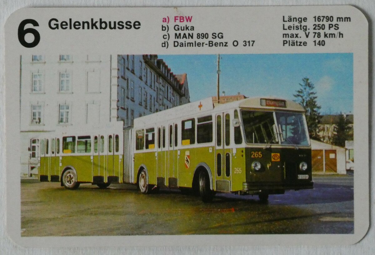 (234'489) - Quartett-Spielkarte mit SVB Bern Nr. 265 am 12. April 2022 in Thun