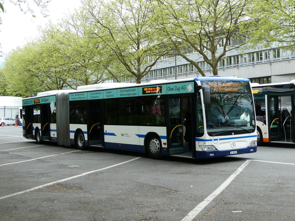 (235'214) - ZVB Zug - Nr. 31/ZG 88'031 - Mercedes am 4. Mai 2022 in Luzern, Inseli-P