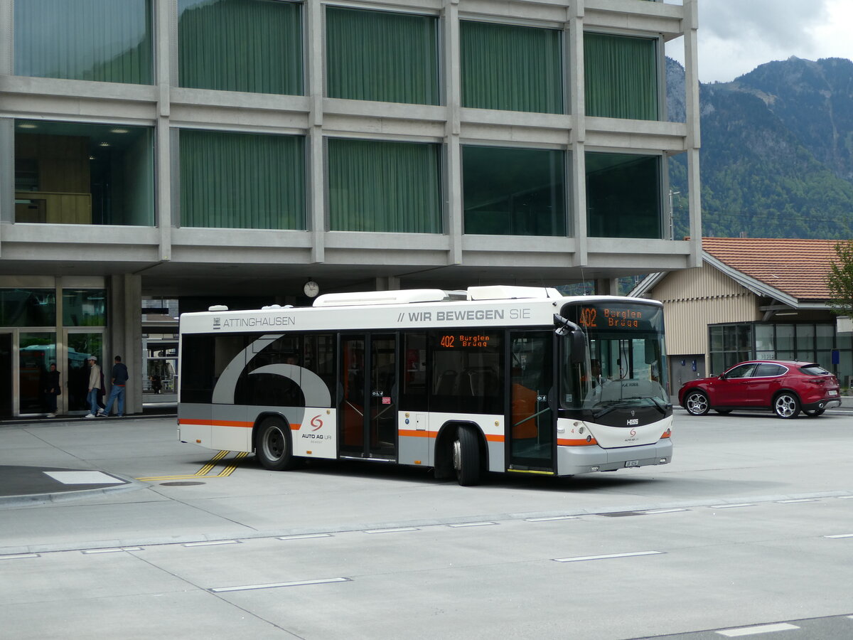 (235'488) - AAGU Altdorf - Nr. 4/UR 9234 - Scania/Hess am 8. Mai 2022 beim Bahnhof Altdorf