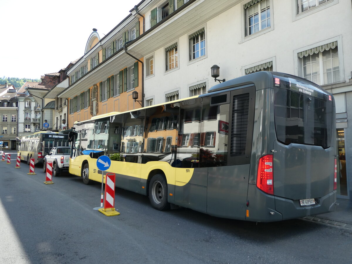 (235'531) - STI Thun - Nr. 501/BE 408'501 - Mercedes am 9. Mai 2022 in Thun, Marktgasse