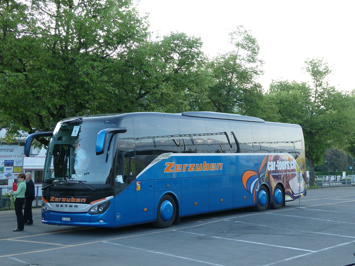 (235'572) - Zerzuben, Visp-Eyholz - Nr. 9/VS 81'718 - Setra am 15. Mai 2022 in Thun, CarTerminal