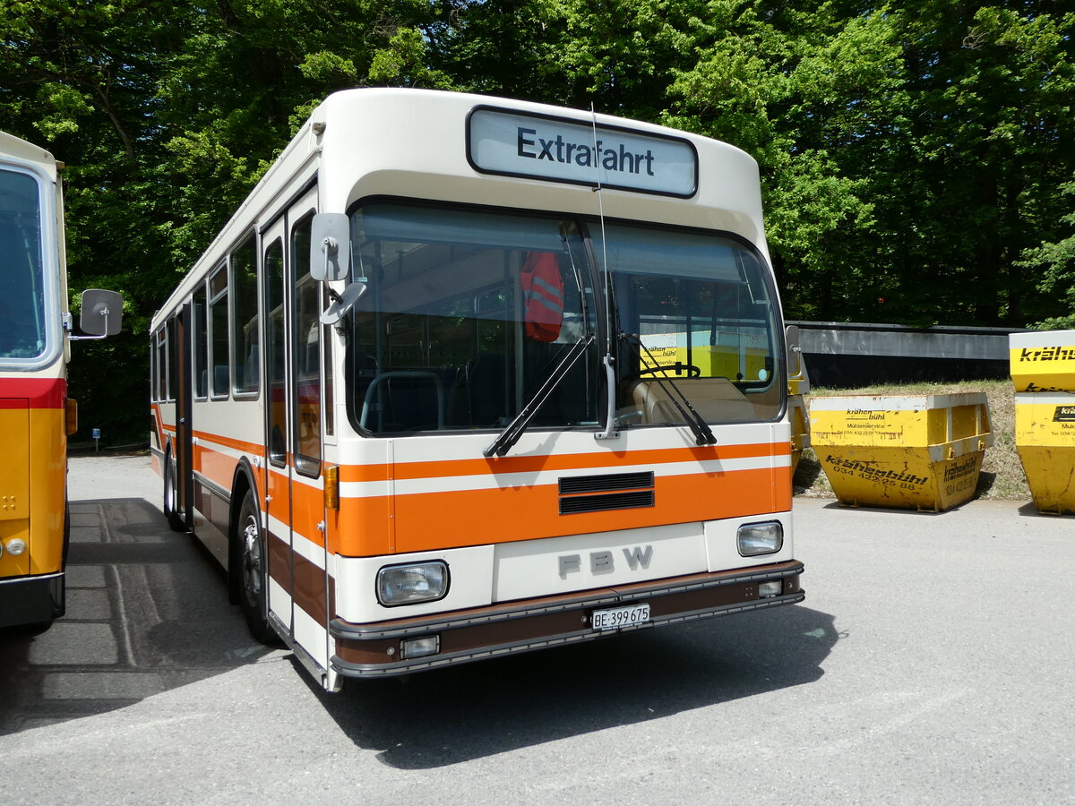 (235'637) - Wegmller, Mnsingen - BE 399'675 - FBW/R&J (ex Bamert, Wollerau) am 15. Mai 2022 in Burgdorf, kihof Ziegelgut