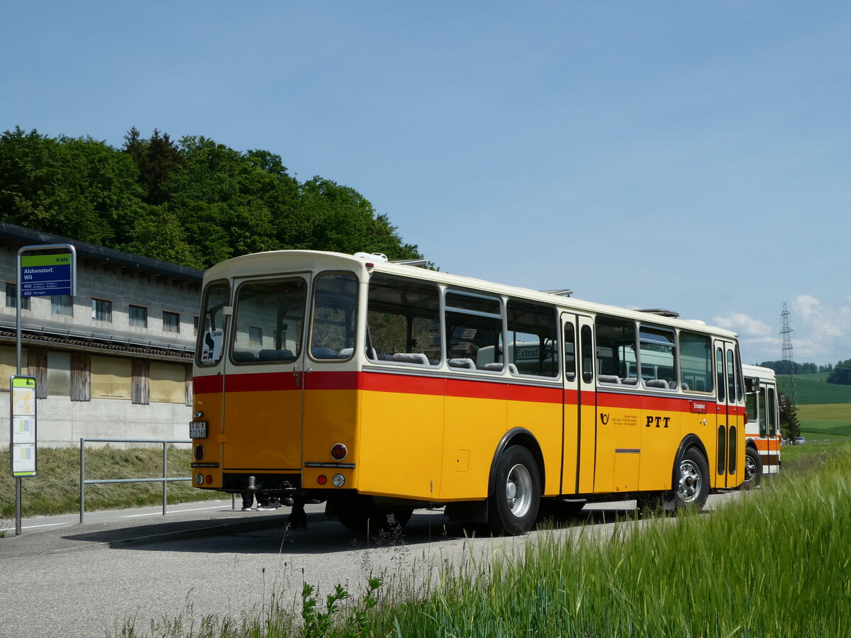 (235'686) - Gast, Reutigen - BE 113'160 - Saurer/Tscher (ex HPTrans, Thusis; ex Mauerhofer, Worb; ex Erni, Schupfart Nr. 3; ex P 24'636) am 15. Mai 2022 in Alchenstorf, Wil