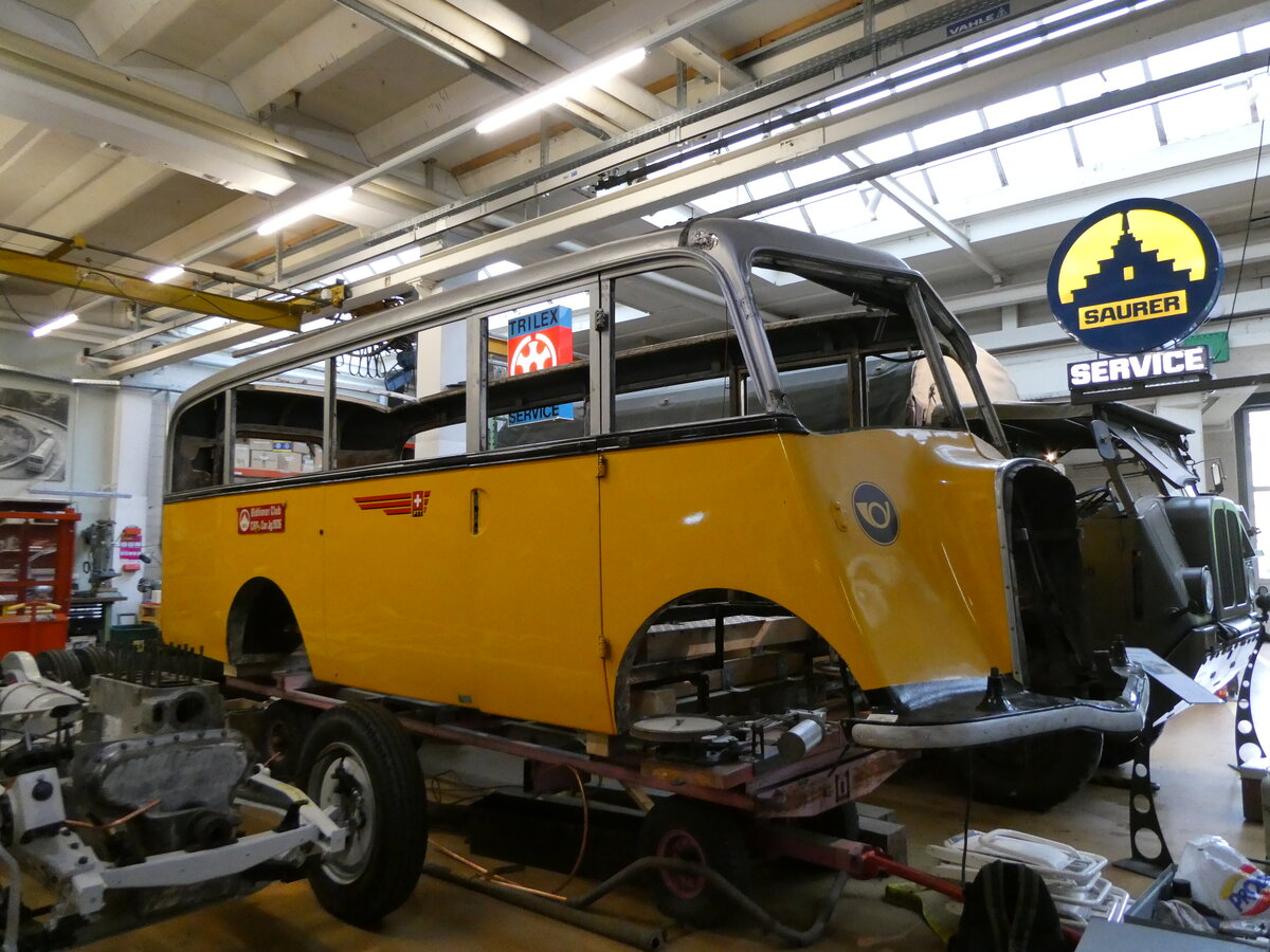 (235'853) - Oldtimer Club Saurer, Arbon - Saurer/R&Streun (ex Geiger, Adelboden Nr. 2) am 21. Mai 2022 in Arbon, Saurermuseum