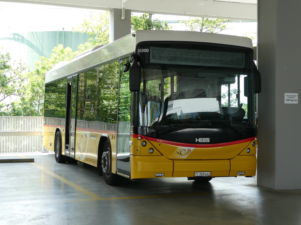 (236'343) - Autopostale, Mendrisio - TI 308'462 - Scania/Hess (ex Autopostale, Muggio) am 26. Mai 2022 in Mendrisio, Neue Garage