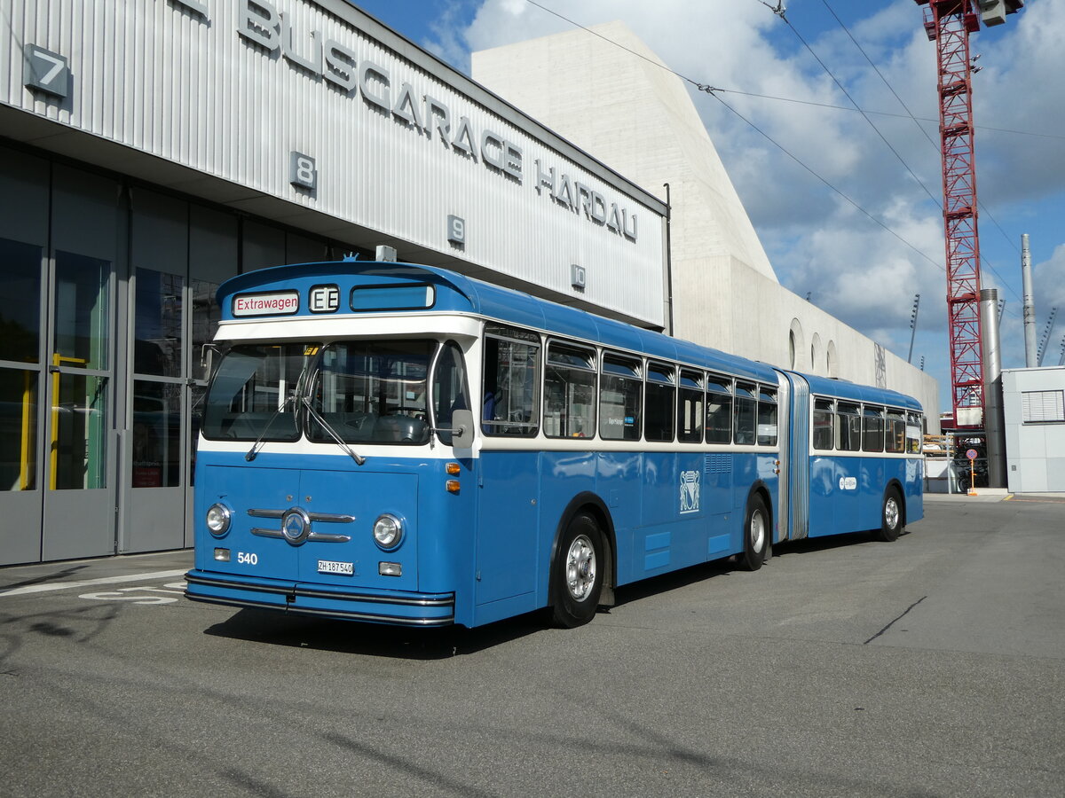 (236'366) - VBZ Zrich (TMZ) - Nr. 540/ZH 187'540 - Saurer/Saurer (ex Nr. 7540; ex Nr. 540) am 28. Mai 2022 in Zrich, Garage Hardau