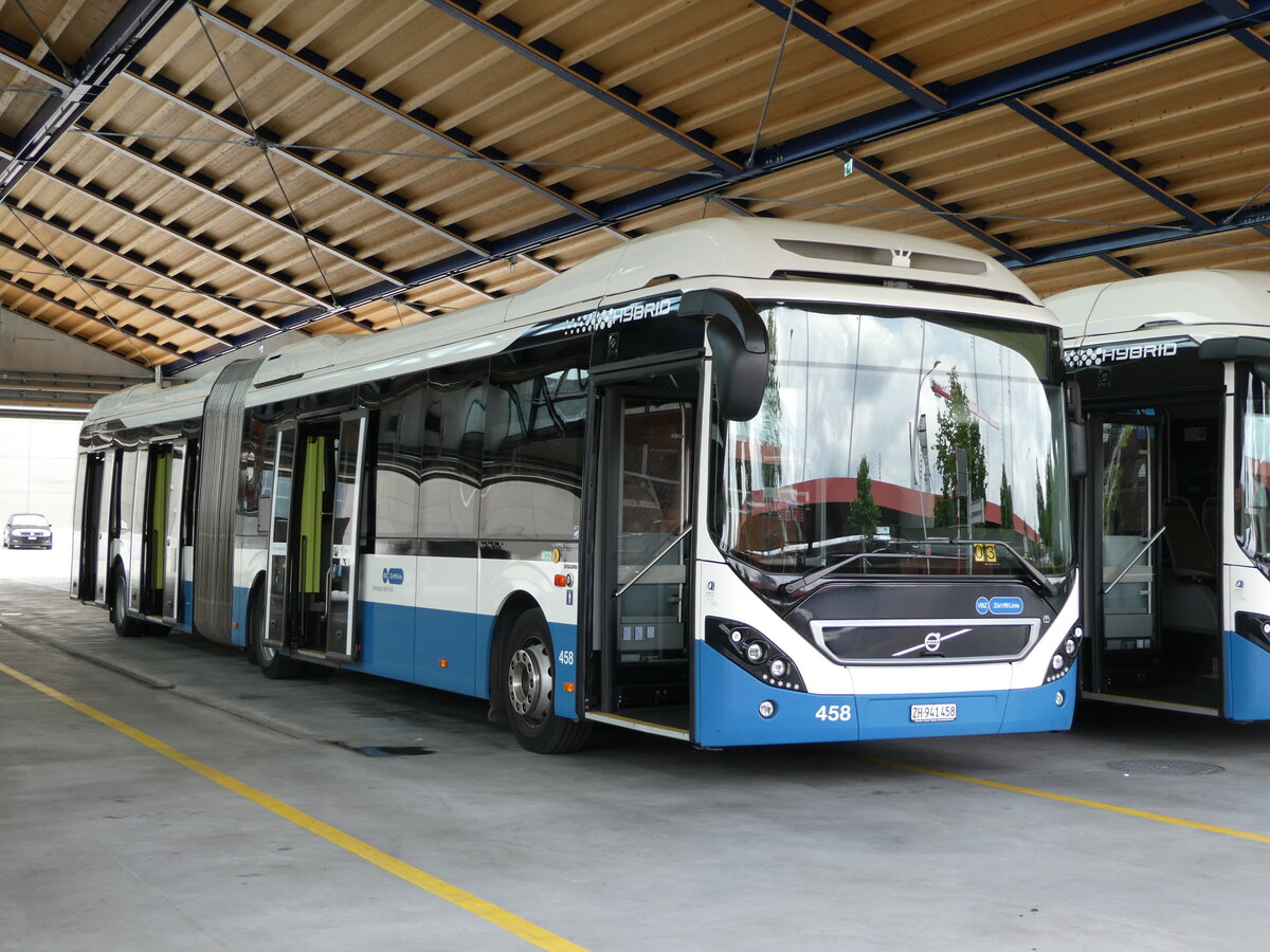 (236'421) - VBZ Zrich - Nr. 458/ZH 941'458 - Volvo am 28. Mai 2022 in Zrich, Garage Hardau