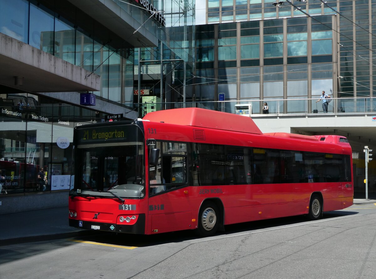 (236'509) - Bernmobil, Bern - Nr. 131/BE 624'131 - Volvo am 29. Mai 2022 beim Bahnhof Bern