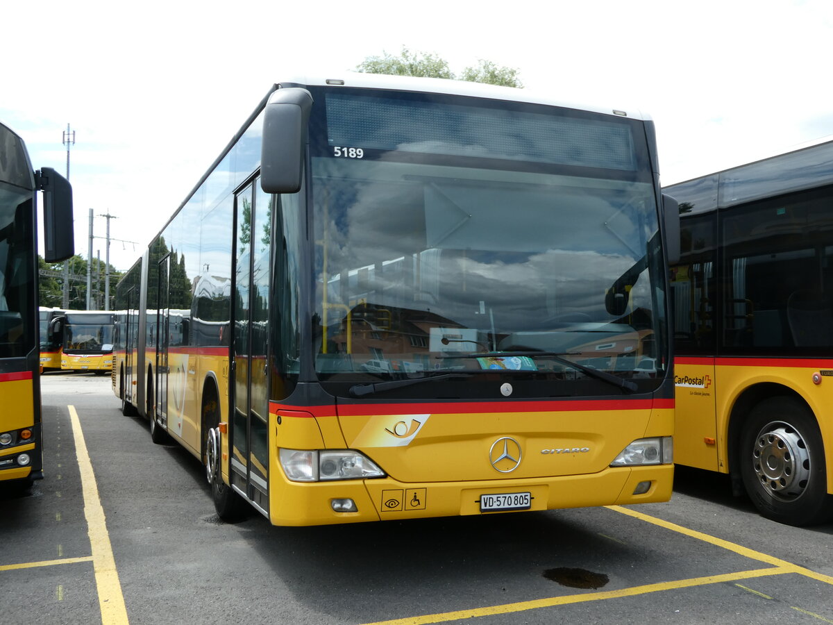 (236'944) - CarPostal Ouest - VD 570'805 - Mercedes (ex SAPJV, L'Isle Nr. 70) am 6. Juni 2022 in Yverdon, Garage