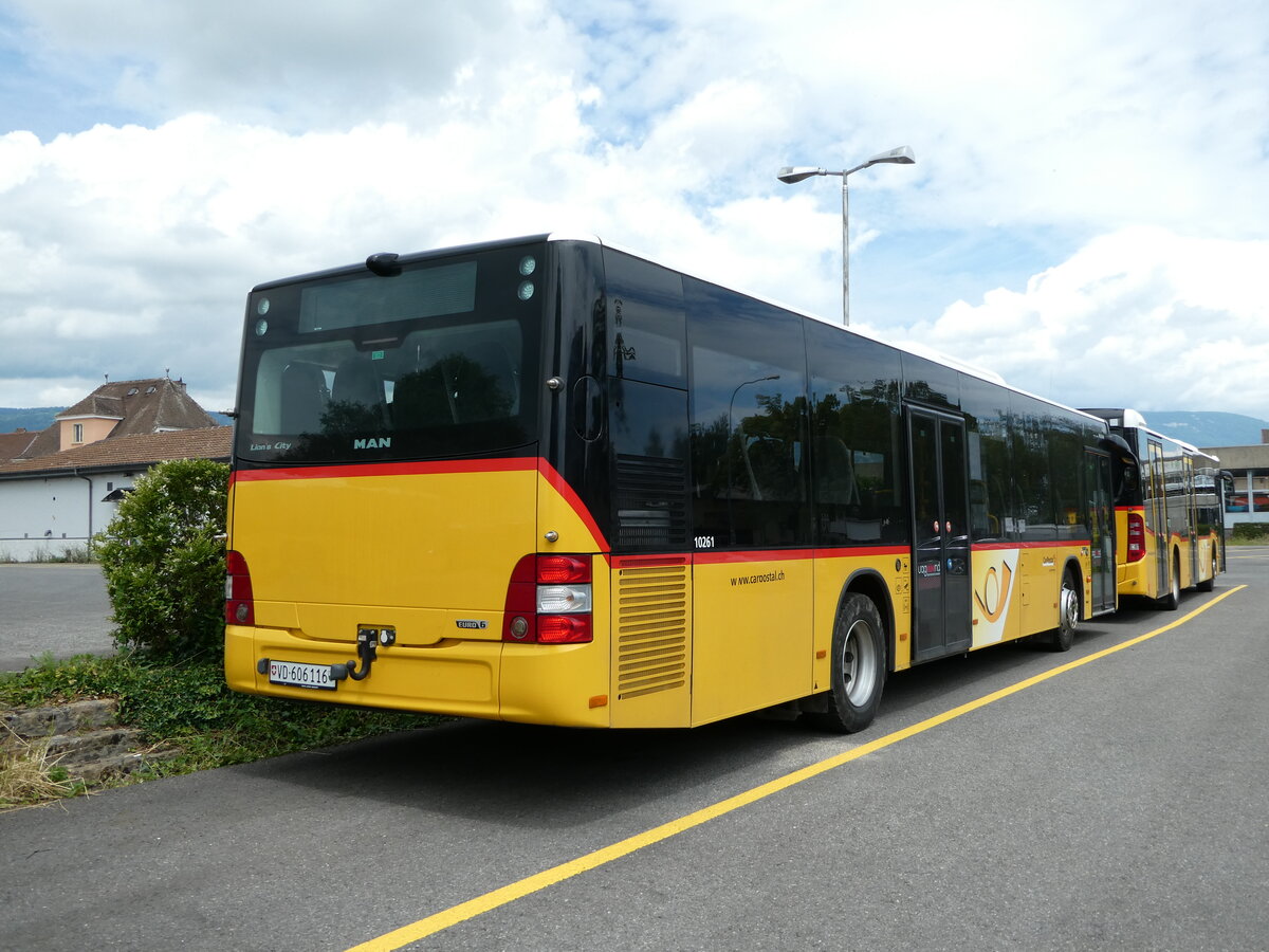 (236'948) - CarPostal Ouest - VD 606'116 - MAN (ex JU 51'279; ex Nr. 13) am 6. Juni 2022 in Yverdon, Garage