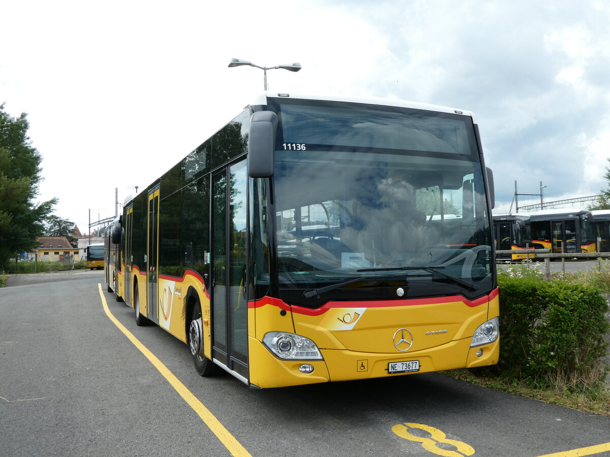 (236'951) - CarPostal Ouest - NE 73'677 - Mercedes am 6. Juni 2022 in Yverdon, Garage