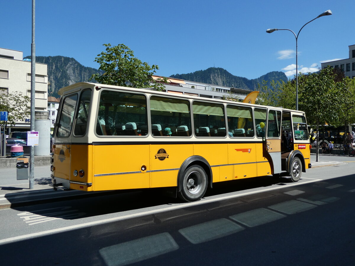 (237'157) - Wittwer, Chur - GR 16'004 - FBW/Gangloff (ex Eggenberger, Mriken; ex AVG Grindelwald Nr. 11; ex P 24'170) am 12. Juni 2022 beim Bahnhof Landquart