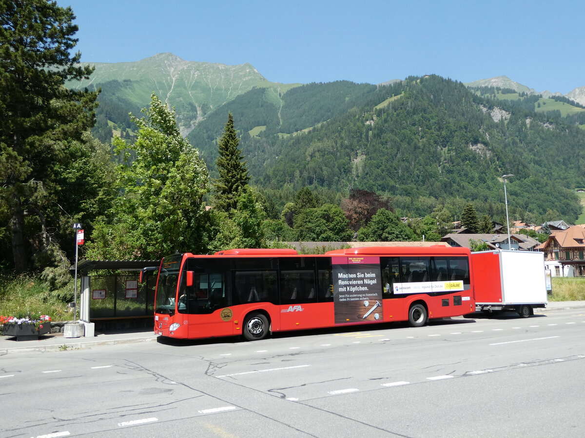 (237'270) - AFA Adelboden - Nr. 27/BE 26'773 - Mercedes am 19. Juni 2022 beim Bahnhof Frutigen