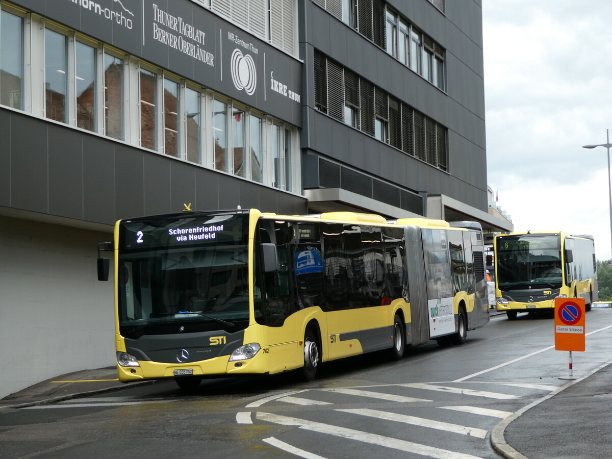 (237'364) - STI Thun - Nr. 702/BE 555'702 - Mercedes am 24. Juni 2022 in Thun, Rampenstrasse