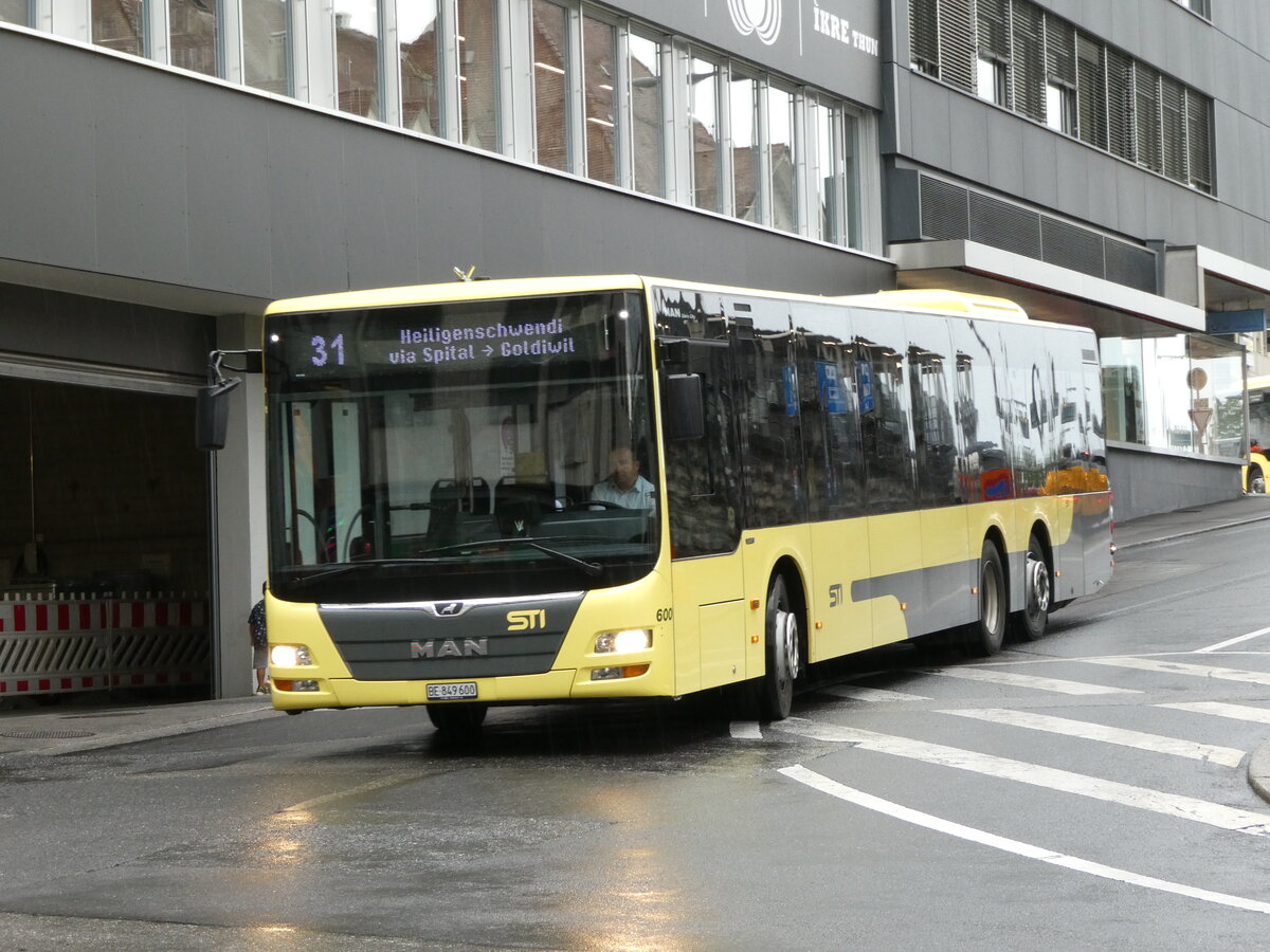 (237'384) - STI Thun - Nr. 600/BE 849'600 - MAN am 24. Juni 2022 in Thun, Rampenstrasse