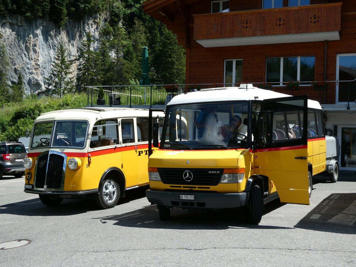 (237'637) - PostAuto Bern - BE 755'378 - Mercedes/Kusters am 26. Juni 2022 auf der Griesalp