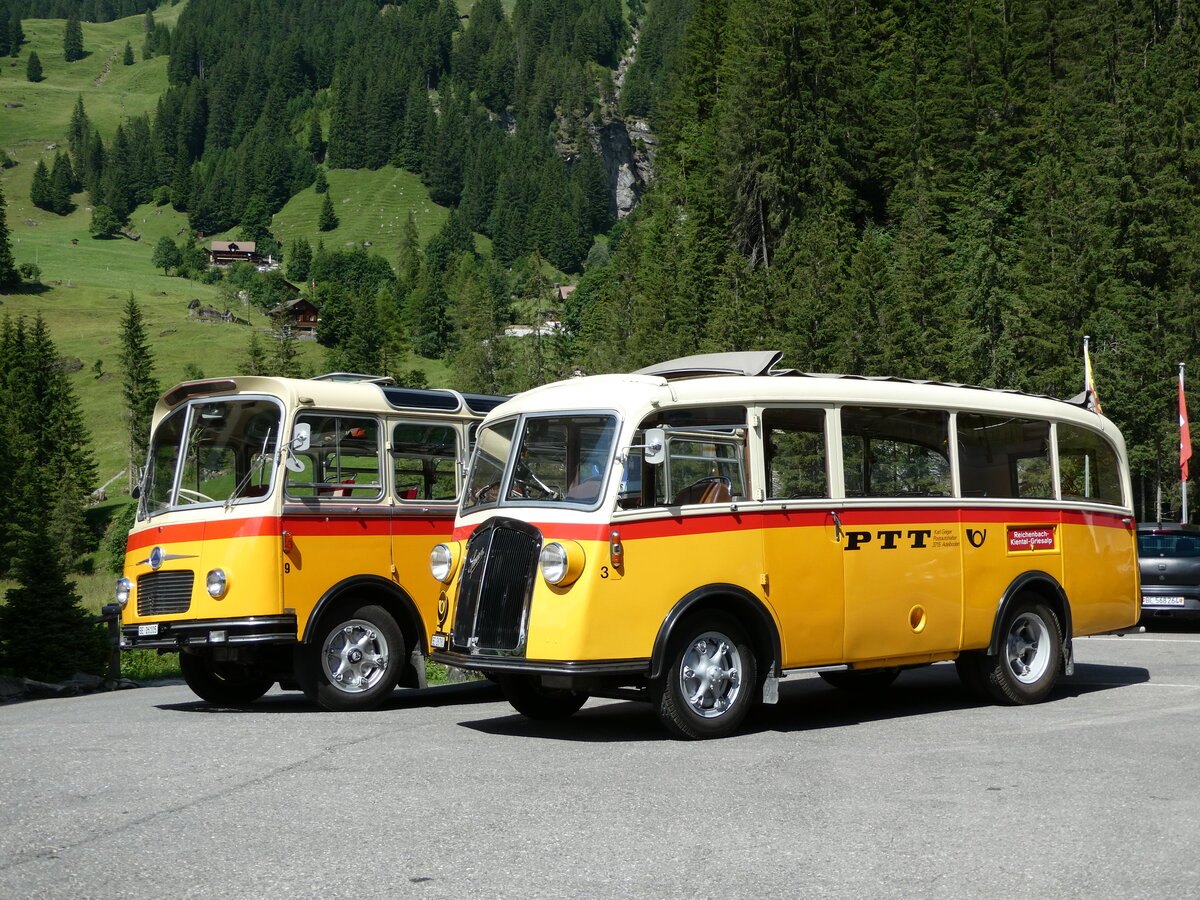 (237'654) - Schmid, Thrishaus - Nr. 3/BE 26'760 - Saurer/Gangloff (ex Geiger, Adelboden Nr. 3) am 26. Juni 2022 auf der Griesalp