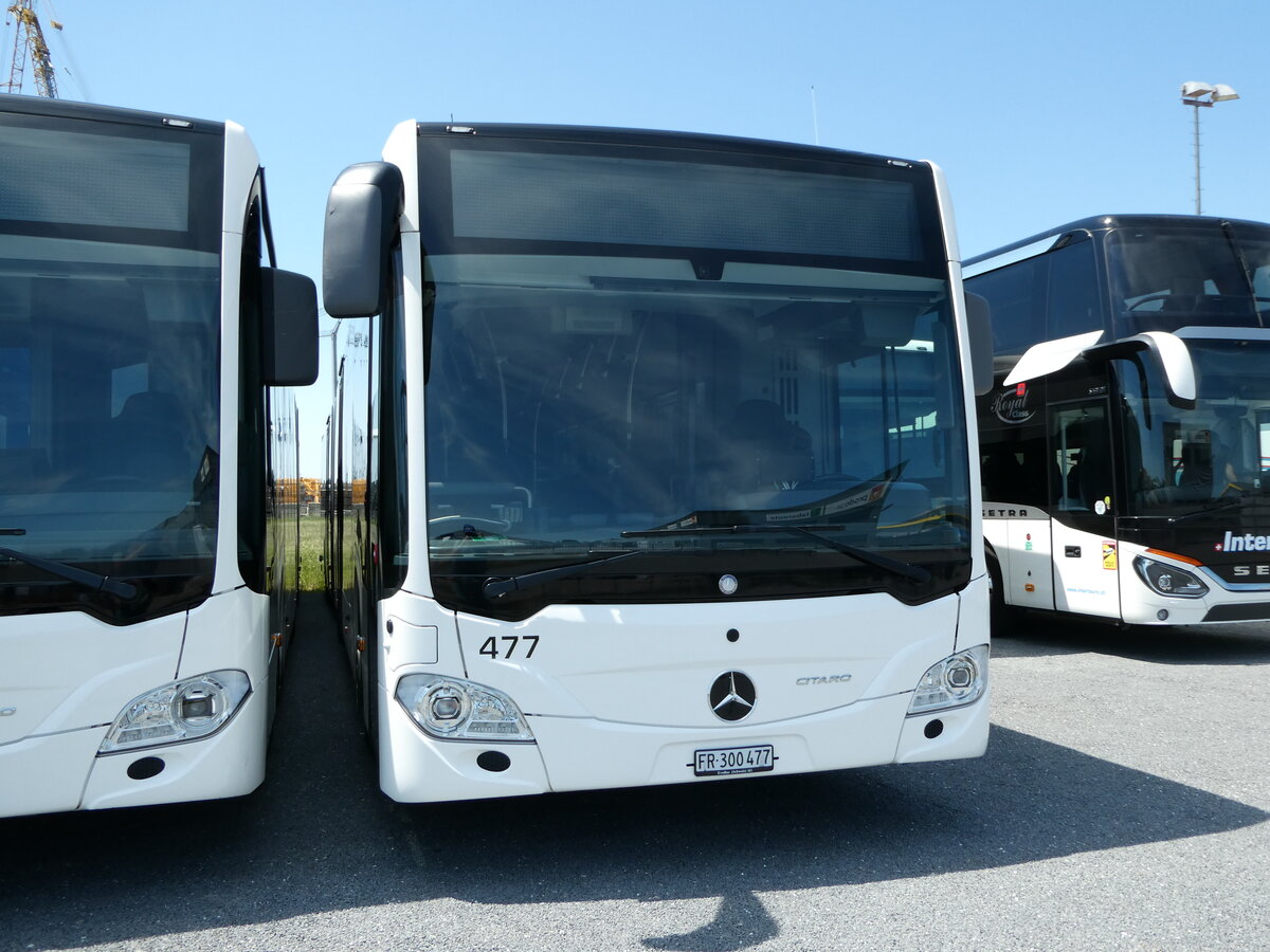 (237'874) - Intertours, Domdidier - Nr. 477/FR 300'477 - Mercedes (ex Nr. 202) am 3. Juli 2022 in Domdidier, Garage