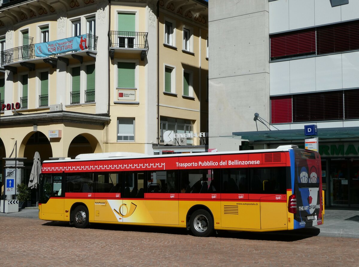 (237'937) - AutoPostale Ticino - TI 228'016 - Mercedes am 10. Juli 2022 beim Bahnhof Bellinzona