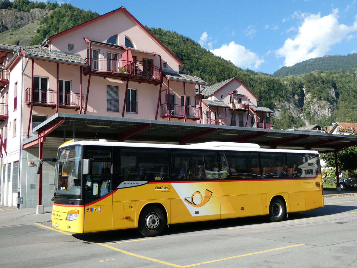 (238'011) - PostAuto Bern - Nr. 70/BE 653'387 - Setra am 10. Juli 2022 in Meiringen, Postautostation