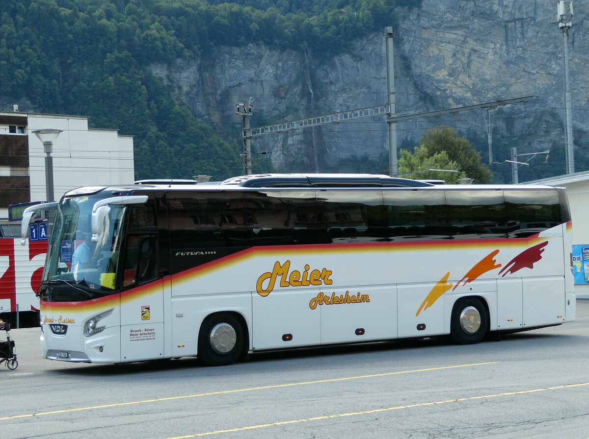 (238'780) - Meier, Arlesheim - BL 7648 - VDL am 1. August 2022 beim Bahnhof Meiringen