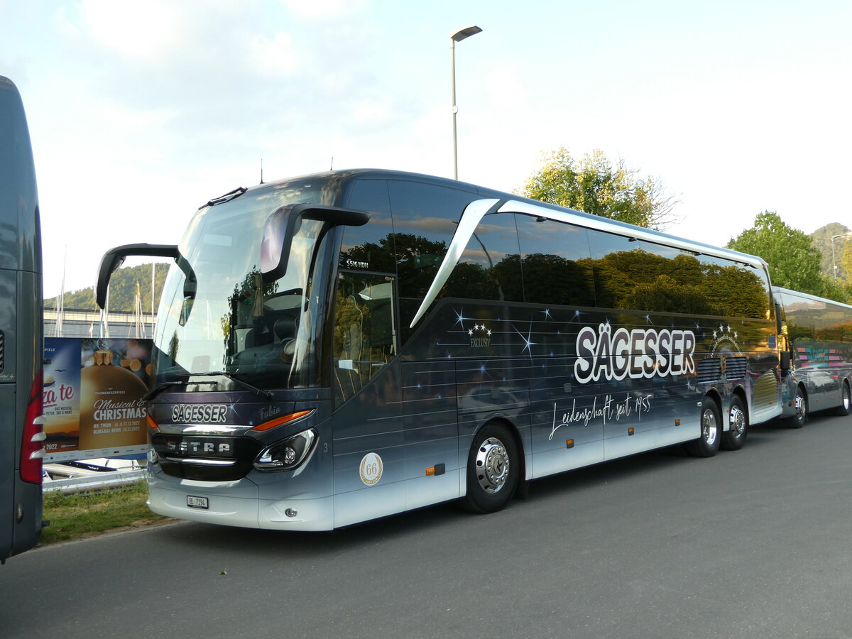 (238'966) - Sgesser, Wintersingen - Nr. 3/BL 7194 - Setra am 8. August 2022 in Thun, Strandbad