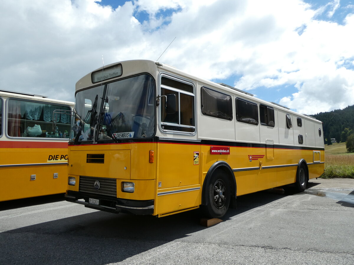 (239'171) - Tiemann, Hombrechtikon - Nr. 12/ZH 32'183 U - Saurer/R&J (ex Privat; ex Tschannen, Zofingen Nr. 12) am 20. August 2022 in Wildhaus, Munzenriet