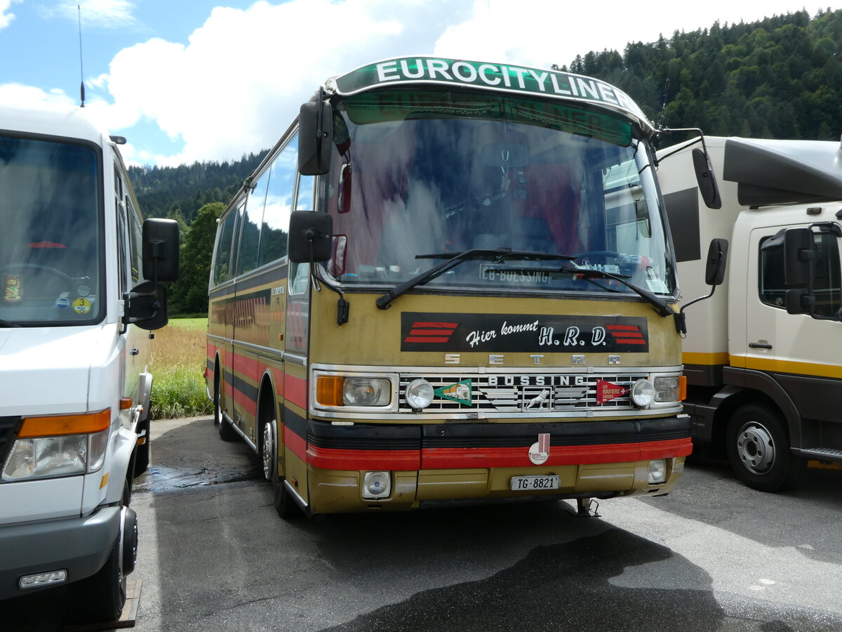 (239'229) - Dasen, Bischofszell - TG 8821 - Setra (ex Reichlin, Goldau) am 20. August 2022 in Wildhaus, Munzenriet