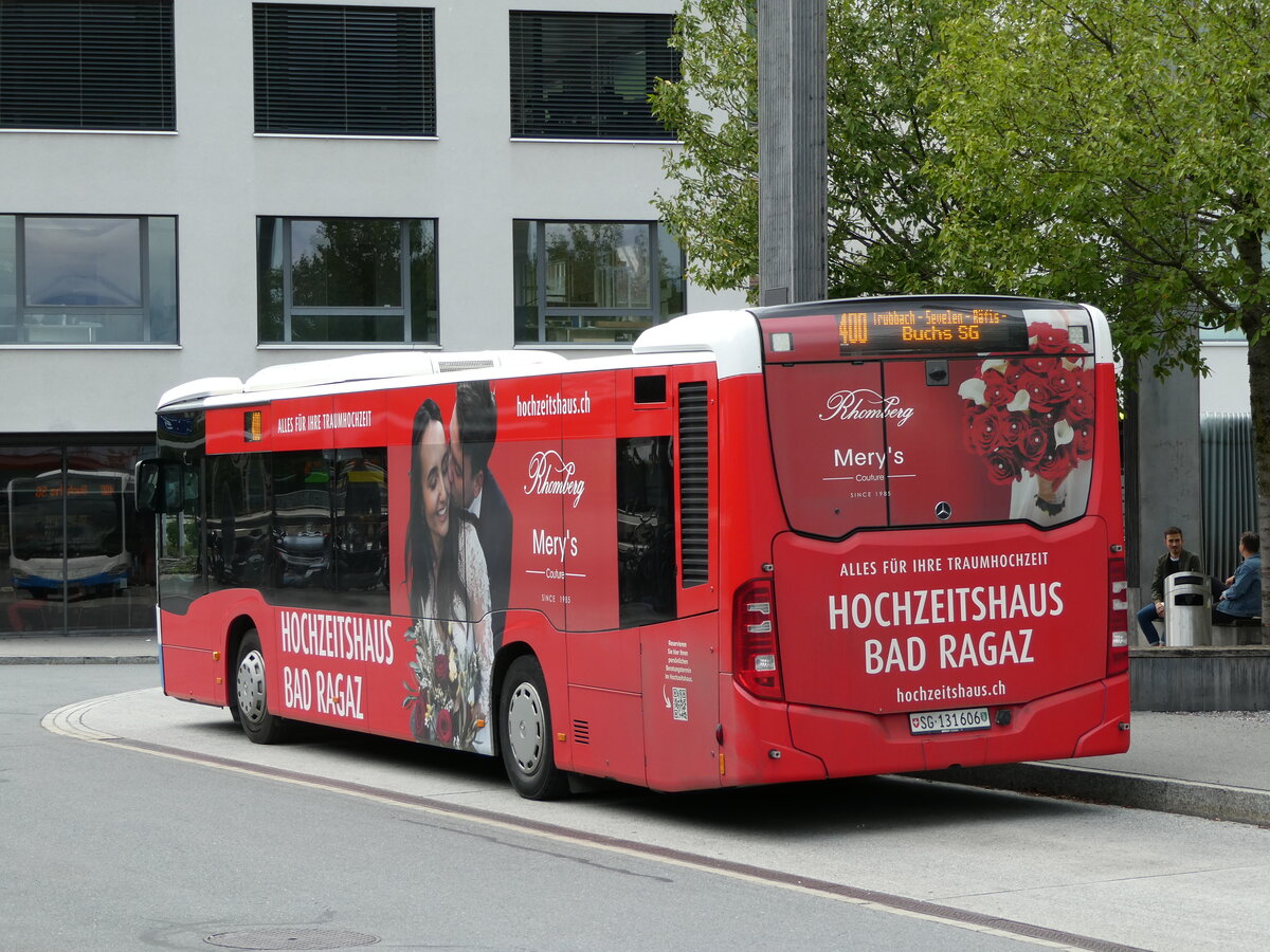 (239'300) - RTB Altsttten - Nr. 58/SG 131'606 - Mercedes am 20. August 2022 beim Bahnhof Sargans