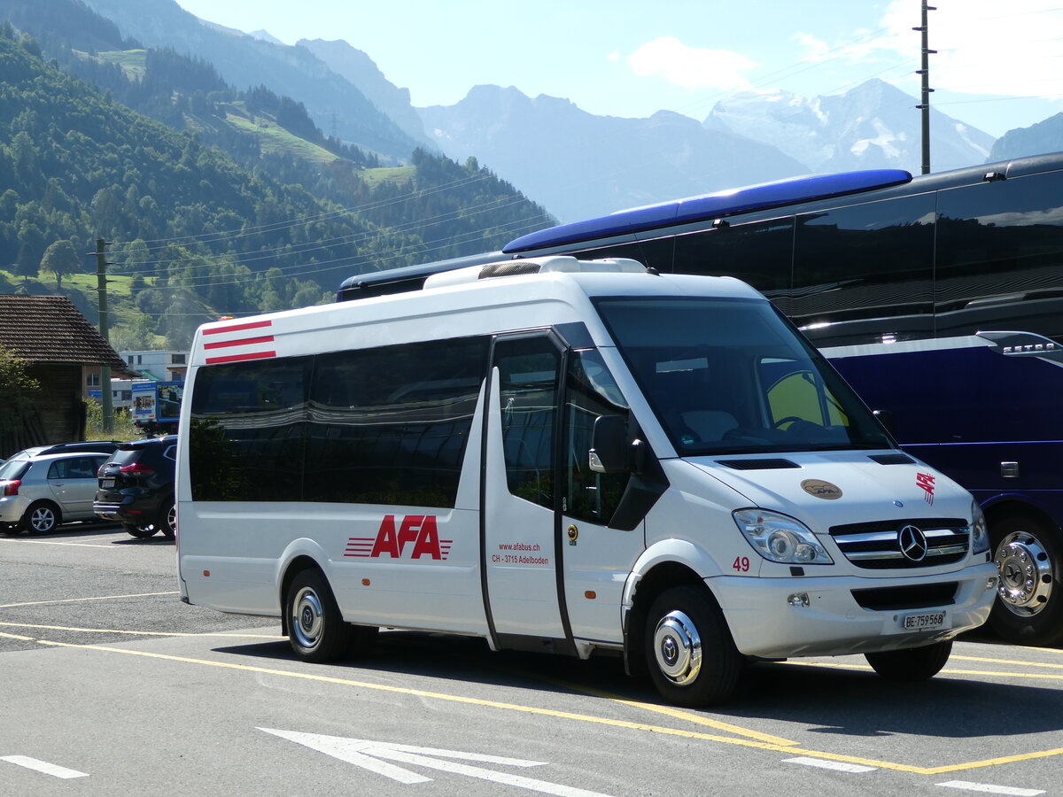 (239'953) - AFA Adelboden - Nr. 49/BE 759'568 - Mercedes (ex Bergmann, Adelboden) am 6. September 2022 in Frutigen, Tropenhaus