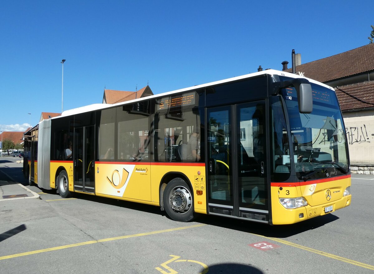 (240'042) - Steiner, Ortschwaben - Nr. 3/BE 83'880 - Mercedes am 11. September 2022 beim Bahnhof Kerzers