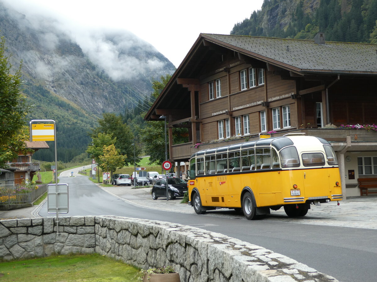 (240'264) - Gerber, Matzendorf - SO 50'805 - FBW/R&J (ex Kontiki, Wettingen; ex P 24'001; ex P 21'501) am 25. September 2022 in Guttannen, Dorf