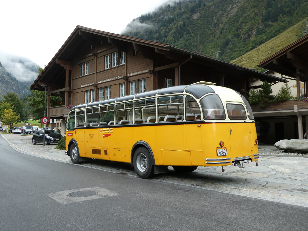 (240'265) - Gerber, Matzendorf - SO 50'805 - FBW/R&J (ex Kontiki, Wettingen; ex P 24'001; ex P 21'501) am 25. September 2022 in Guttannen, Dorf